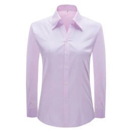 Customize a large number of striped shirt styles Design women's shirt styles Long sleeve V-neck suit dress shirt manufacturer CHENSHANG YW4504 45% Cotton 55%Polyester SKR045 Customize a large number of striped shirt styles Design women's shirt styles Long sleeve V-neck suit dress shirt manufacturer CHENSHANG YW4504 45% Cotton 55%Polyester SKR045
